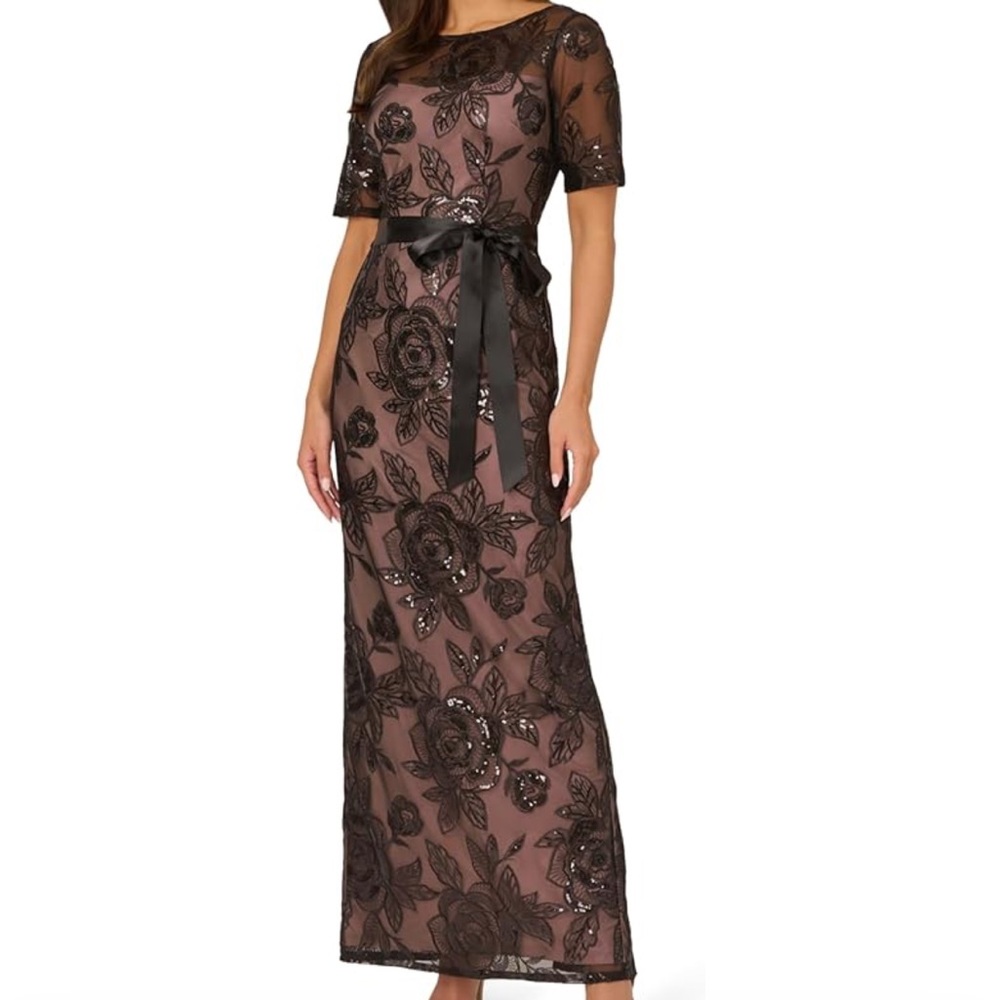 NWT Sequin Lace Gown